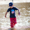 Red Waterproof pants - Slicks Zippers by Run Jump Splash Play