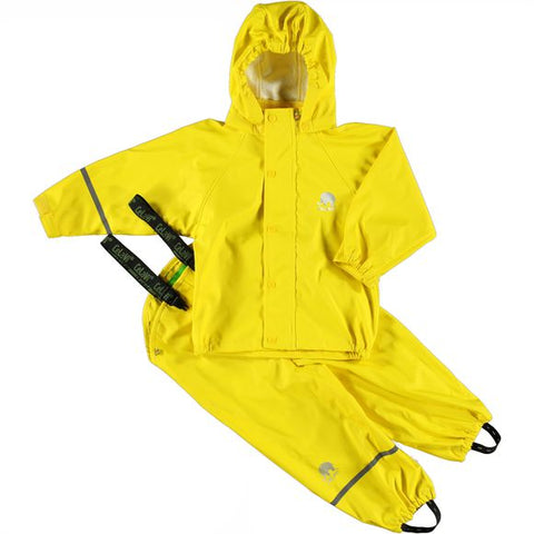 Basic Rainwear Set (Jacket & Pants) in Yellow, by CeLaVi