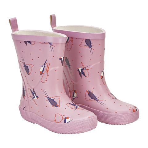 ***NEW*** Mauve Shadow Bird Print Wellies / Gumboots, by CeLaVi