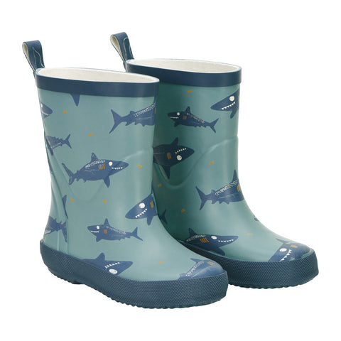 ***NEW*** Smoke Blue Shark Print Wellies / Gumboots, by CeLaVi