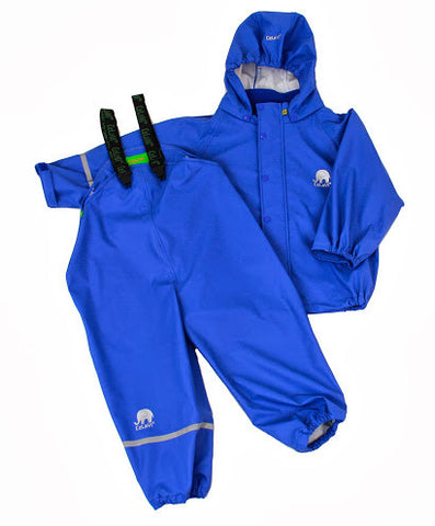 Basic Rainwear Set (Jacket & Pants) in Ocean Blue, by CeLaVi
