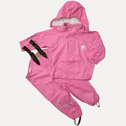 Basic Rainwear Set (Jacket & Pants) in Pink, by CeLaVi