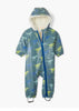 **NEW** Sherpa Lined T-Rex Colour Changing Rainsuit, by Hatley