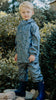***NEW*** Rainwear set (Jacket & Pants) in Flint Stone Blue Abstract print, by EN FANT