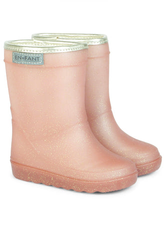 ***NEW*** Cameo Rose Pink Glitter Wellies / Gumboots, by EN FANT