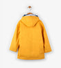 Back View of Yellow With Navy Stripe Lining Hatley Raincoat
