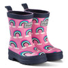 Front of Rainbow Hatley Gumboots